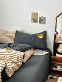 Charcoal Bear Bedding Set