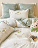 100S Bunny Embroidery Bedding Set