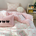 Trio Charm Bow Heart Bedding Set