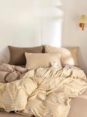 Golden Gingham Nest Bedding Set