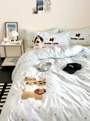 Melard Embroidered Puppy Bedding Set