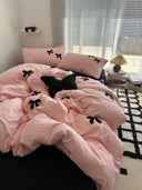 Pink Bow Bedding Set