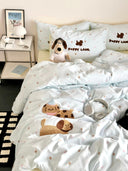 Melard Embroidered Puppy Bedding Set