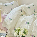 Purple Tulip Bloom Bedding Set