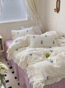 Purple Tulip Bloom Bedding Set
