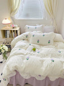 Purple Tulip Bloom Bedding Set